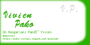 vivien pako business card